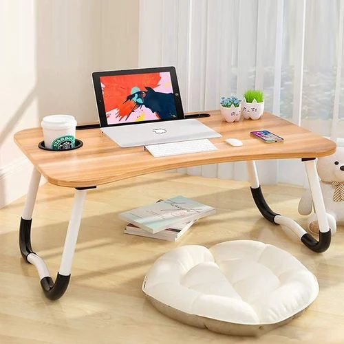 Teak Wood Foldable Laptop Table - Regular Size, Brown Color | Attractive Design, Suitable for Home Use, Lightweight at 2kg, Customizable Options Available