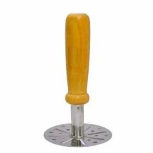 Wooden Hand Potato Masher - Wooden and Stainless Steel, Round Shape for Home, Hotel, and Restaurant Use