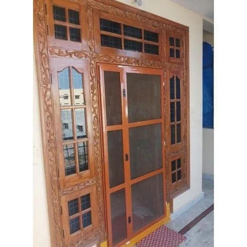 Aluminium Mosquito Net Door - Aluminum Alloy Construction, 7 ft Size, Customized Color | Durable Frame, Integrated Mosquito Mesh, Weather-Resistant, Lightweight Design