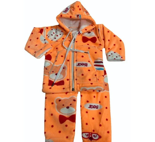 Baby Woolen Bear Printed Suit