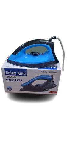 Durable Blue Electric Dry Iron - Aluminum Material, 750 Watt Power | Long Lasting, Good Condition, New Packaging