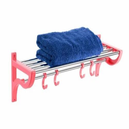 Folding Towel Rack - Stainless Steel 202, 24 Inch Polished Wall Mount Design | Chrome Finish, Multicolor Customization Options