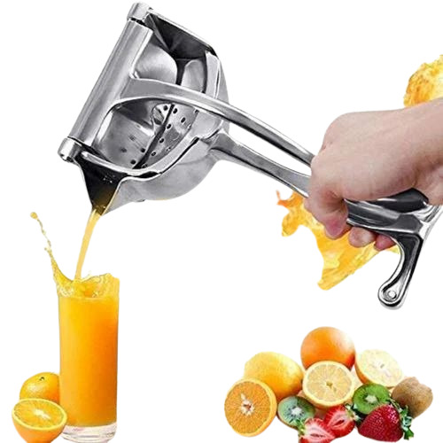 Hand Press Fruit Juicer - Aluminium Silver Color | Multicolor Design for Home Use
