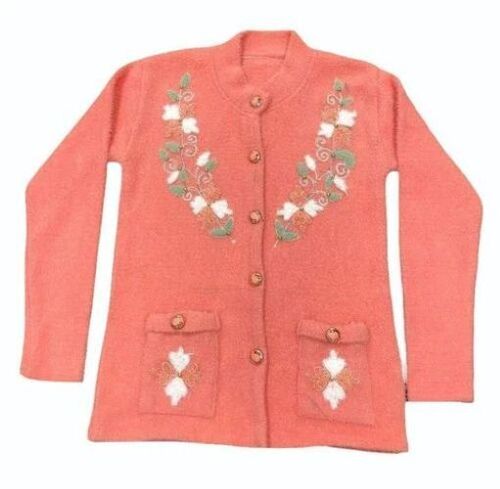 Ladies Woolen Cardigan - Stretchable Knit Fabric, Elegant Neutral Beige Color, Comfortable Fit, Lightweight Warmth, Breathable Texture, Classic V-Neck Design, Long Sleeves