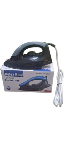 Long Lasting Electric Dry Iron - Aluminum Material, 750 Watt Power, 220 Volt Voltage | Durable, Good Condition, Black Color, 1 Year Warranty