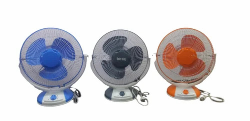 Long Lasting Table Fan - 3 Blades, 45 Watt Power, 220 Volt | Durable Multicolor Design, New Box Packaging, 1 Year Warranty