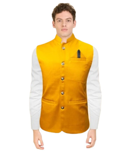 Men Yellow Waistcoat