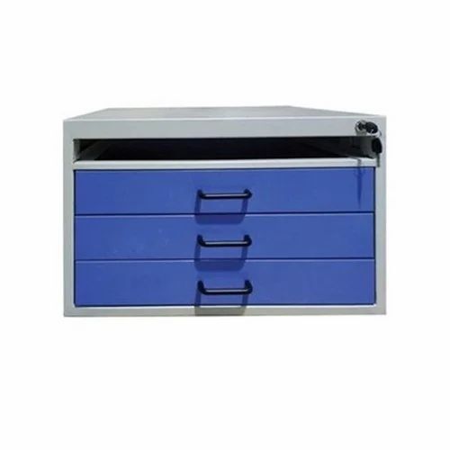 Office Metal Drawers - Mild Steel, 3 Drawer Rectangular Design | Multicolor, Attractive, Eco-Friendly, Customizable Size