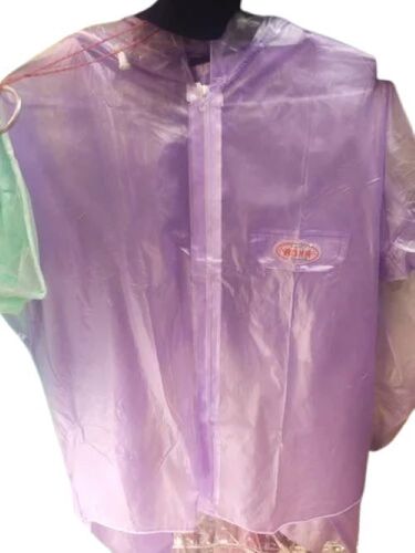 Pink Upper Raincoat - Plastic, Size S/M/L/XS | Lightweight, Breathable Fabric, Adjustable Hood, Durable Stitching, Seam-Sealed, Full-Length Coverage, Stylish Design