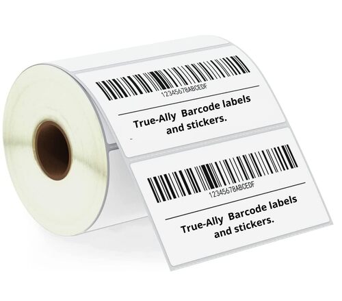 Printed Barcode Labels - Cardboard Material Hot Melt Adhesive Rectangle Shape | Eco-Friendly Durable Designed for Labelling