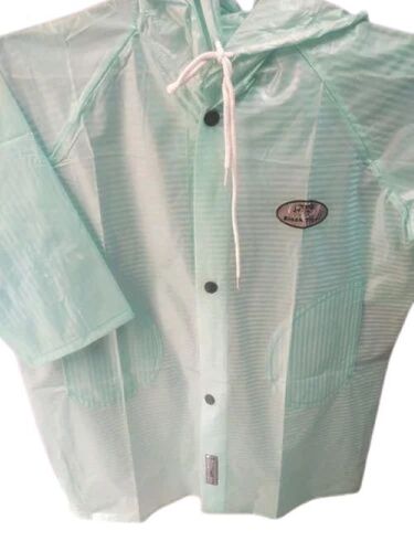 Raincoat - Waterproof Plastic, Size S-XL | Lightweight, Breathable Fabric, Adjustable Hood, Durable Stitching, Stylish Blue Design