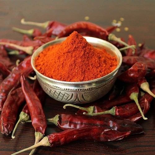 Red Chilli Powder - Organic Teja Chilli, 12 Months Shelf Life, Red Color, A Grade, Spicy Taste, Packed in Jute Gunny Bag, Stored in Cool and Dry Place