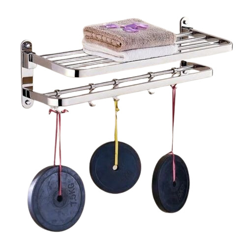 Steel Folding Towel Rack - Stainless Steel 304, 24 Inch Chrome Finish | Attractive Design for Home, Optimized for Durability