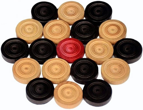 Carrom Board Coins - Display Color: Black