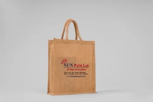 Jute Shopping Bag - Printed Multi-Size with Drawstring Closure | Customized Color Design Logo Versatile for Shopping Use