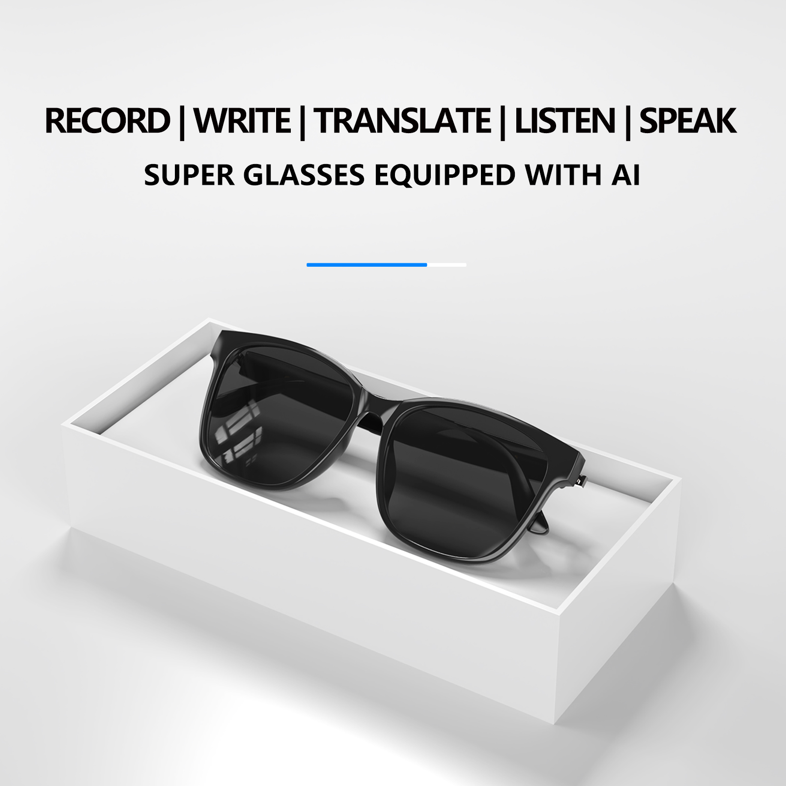 Multilingual Translation Bluetooth Glasses AI Assistant Outdoors Fashion XP5 Waterproof Sunglasses