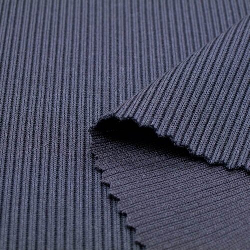 Pique Knitted Fabric - GSM-150-200, 20-23 Kg, Blue Color, Anti-Wrinkle, Plain Pattern | Ideal for Winter Garments, Hand Wash Care