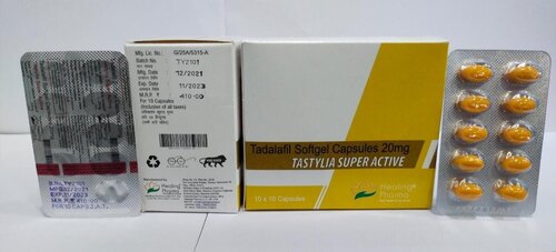 Tadalafil 20mg Softgel Caps Tastylia Super Active - Dosage Form: Capsules