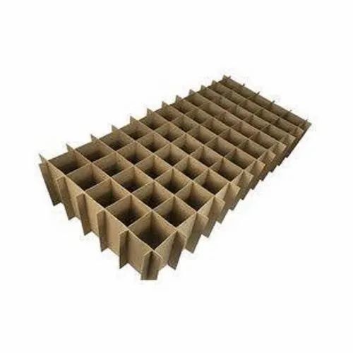 3 Ply Box Partition - Cardboard Material, 7-9 mm Thickness, Brown Color, Rectangular Shape | Single Wall Design, Plain Pattern