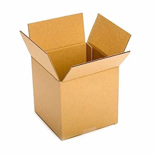 3 Ply Brown Corrugated Box - 5-10 Kg Weight Capacity Virgin Kraft Paper Construction Biodegradable and Moisture Proof | Ideal for Office Supply Apparel Food Electronics