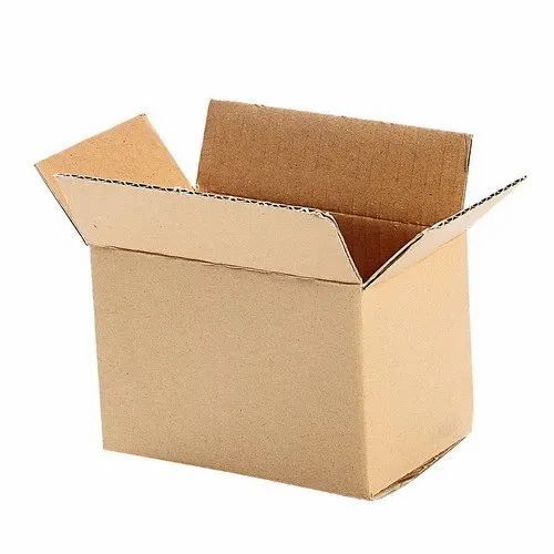 Corrugated Paper Box - 3 Ply, 2.5 Kg Capacity | Brown Rectangle Design for Apparel, Electronics, Food, Gifts & Crafts