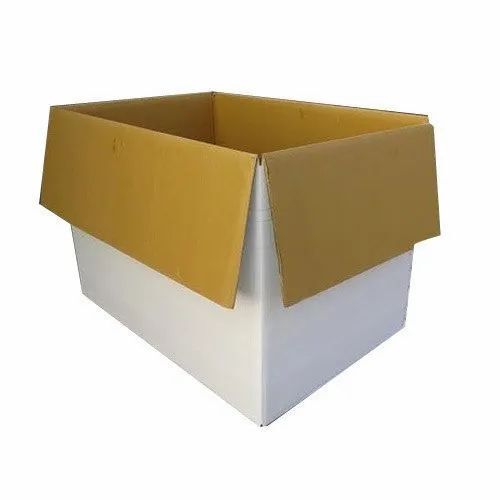 5 Ply Corrugated Paper Box - 1-1.5 kg Capacity, Rectangular Shape, Plain White Design, Ideal for Apparel & Gifts
