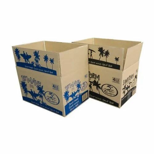 5 Ply Printed Corrugated Box - Double Wall, Rectangular Shape, Brown Color | Biodegradable Material for Electronic, Food, Gift & Crafts, Apparel