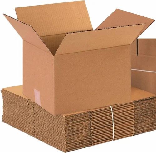 7 Ply Corrugated Packaging Box - 20 Kg Weight Capacity, Triple Wall Virgin Kraft Paper, Biodegradable, Brown Color, Ideal for Apparel, Electronics, Food, and Office Supplies