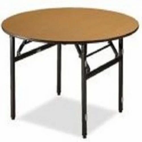 Banquet Round Table - 4' Diameter, Foldable Particle Board with Attractive Paint Finish | Designed for Optimum Home Use, Seats 4 Comfortably