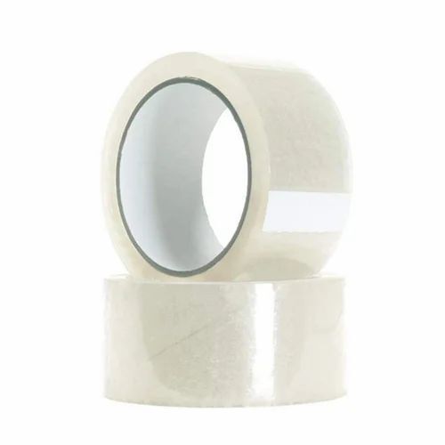Bopp Round Transparent Adhesive Tape - BOPP Material, 25 Meter Length, Transparent Color | Single Side Adhesive, Ideal for Carton Sealing