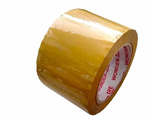 Bopp Self Adhesive Tapes 130 Mtr - Brown, 60mm x 50m | High Adhesive Strength, Single-Sided, Good Quality, Roll Packaging