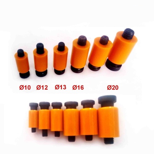 Bushing Parts - Flanged Nylon, 20 Feet Length, Round Shape, Yellow Color | All Size Options Available