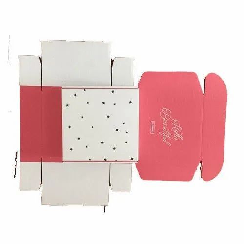 Cake Packaging Box - Corrugated Paper, Rectangular Shape, Multi-Color Design | Capacity 200-400 gm, 0-3 mm Thickness