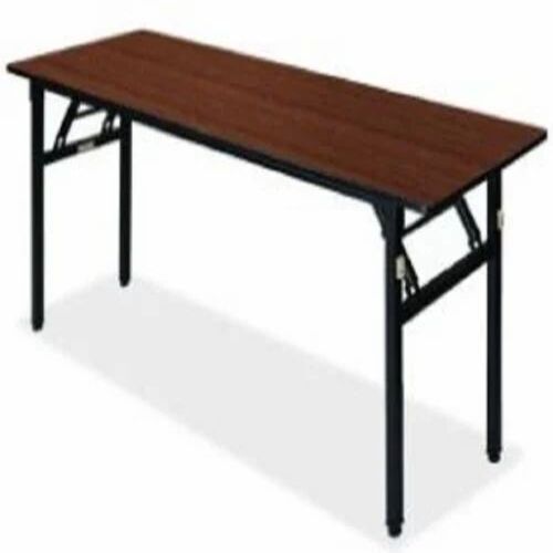 Folding Banquet Table - 4 Seater Rectangular Shape, Foldable Spring Clamp Mechanism, Attractive Wooden Design