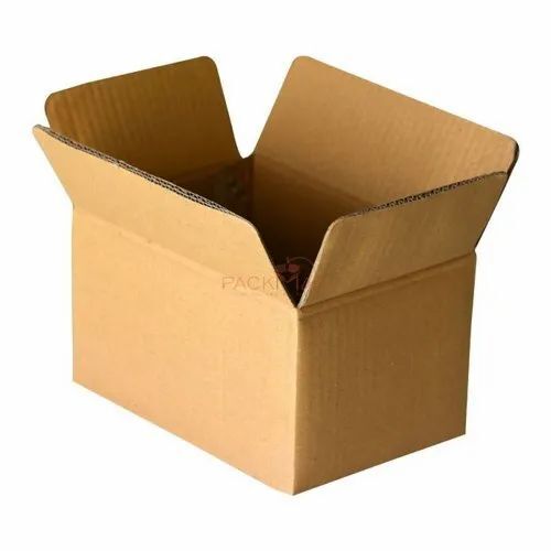Food Packaging Brown Corrugated Box - Rectangular, 3-Ply, Holds 3.5 Kg | Brown Color, Made of Corrugated Paper, Ideal for Food Use