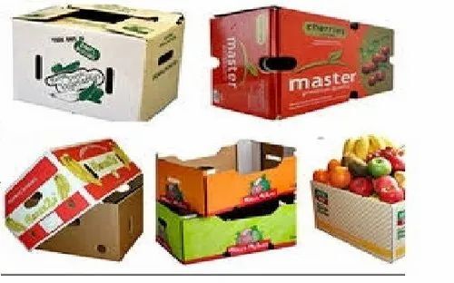 Fruit Packaging Boxes - Paper Material, Capacity 6-10 Kg, Multi Color | Ideal for Safe and Eco-Friendly Fruit Transportation