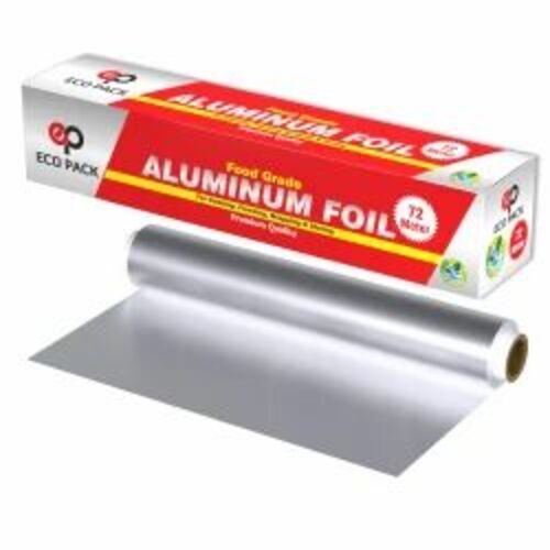 Aluminum Foil Paper Roll - 72 Meter Length, Silver Color, Aluminum Material | Eco-Friendly Packaging Box, Good Quality