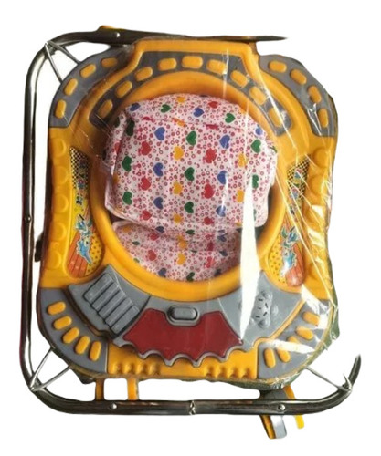 Baby Walker - Metal and Plastic Folding Design | New Hand Operated, Yellow Color for 3 Months Old