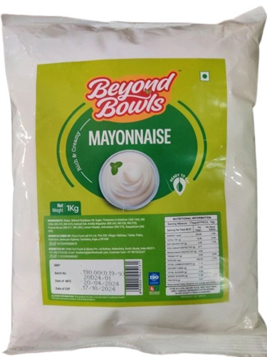 Pack Creamy Savory Eggless Mayonnaise Sauce with Soy Protein for Culinary