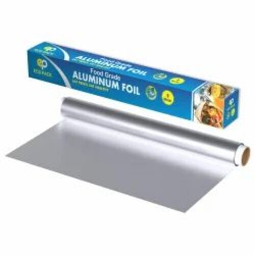 Food Grade Aluminum Foil Rolls - Aluminum Material, 9 Meter Length, Silver Color | Eco Friendly Packaging, Box Type, Good Quality