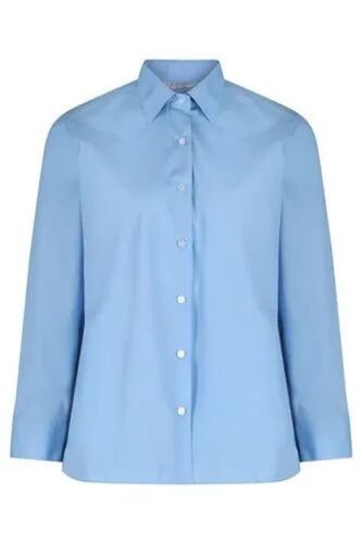 Girls Shirt - Cotton, Casual Fit, Blue | Stylish Design, Breathable Material, Non-Toxic, Quick Dry, Vibrant Colors, Button Closure
