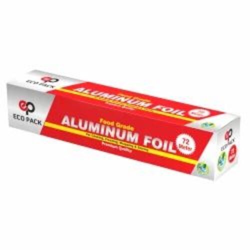 Kitchen Foil Roll - Aluminum, 72 Meter Length, Silver | Eco Friendly Box Packaging, Good Quality, Brand Eco Pack
