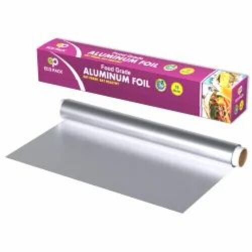 Laminated Aluminum Foil Paper - Aluminum Roll 18 Meters | Silver Color, Eco Friendly Packaging, Good Quality Box Design