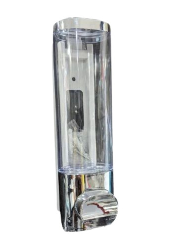 Liquid Soap Dispenser - ABS Material, 350 ml Capacity, Silver Color | Wall Mounted, Glossy Finish, Round Shape, Durable Design