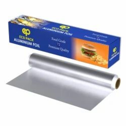 Premium Quality Household Aluminum Foil Paper - 72 Meter Roll, Eco Friendly Material, Silver Color, Durable Packaging Box