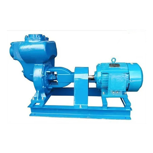 Self Priming Bare Shaft Mud Monoblock Pump - Cast Iron, Single Phase 3 HP Centrifugal Pump | High Pressure, Industrial Use, Blue & Grey Color