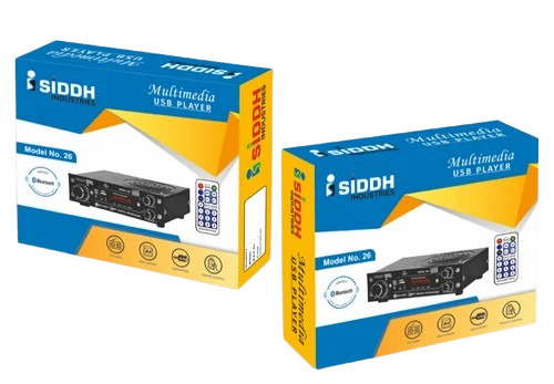 Bluetooth Amplifier Packaging Box - Unbleached Kraft Paper, Rectangular Shape , Multi Color with Gloss Varnish Finish for Electronic Accessories