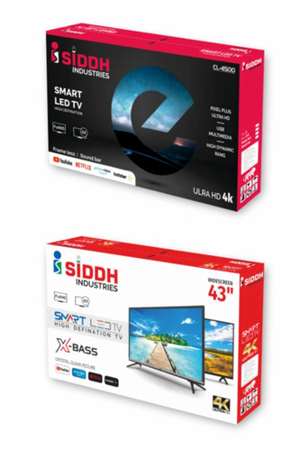 LED TV Packaging Box - Duplex Paper, Rectangular Shape, Multi Color | Gloss Varnish Finish, Embossed Design, Weight Capacity 2-5 Kg