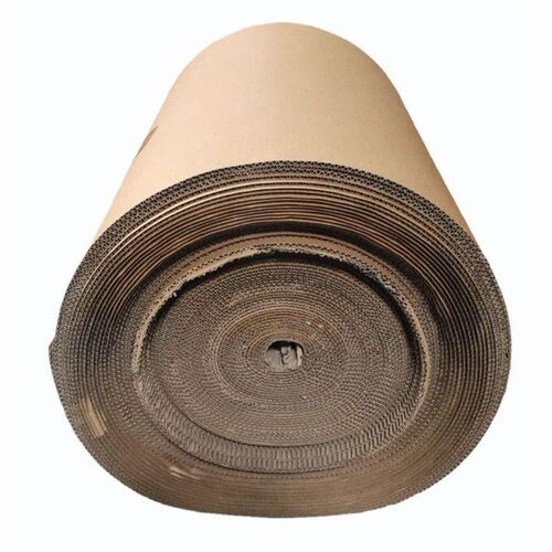 Corrugated Paper Roll - 120 GSM, 26 Inch Width, Brown Color | Durable, Ideal for Packaging