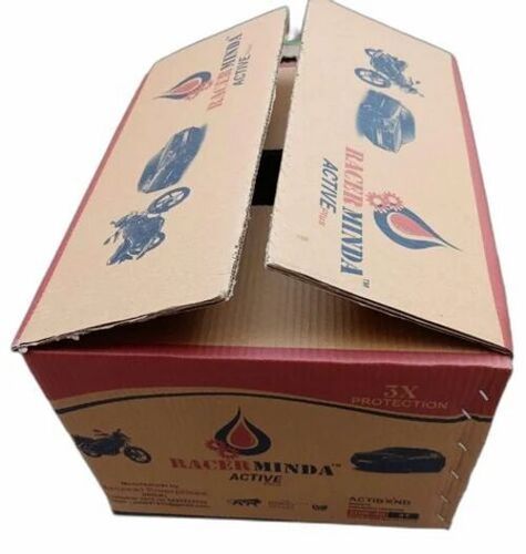 3 Ply Printed Corrugated Box - 15 X 13 X 10 Inches, Brown Virgin Kraft Paper, Holds Up to 10 Kg, Ideal for Apparel, Electronics, Food & Crafts